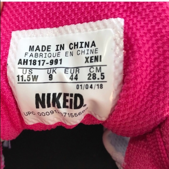 NWT NikeID Zoom Pegasus 34 Grey Pink WMNS - Picture 7 of 7